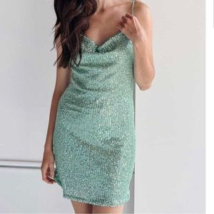 NWT Mirrorball Sequin Dress - Mint Eras Tour Concert Dress